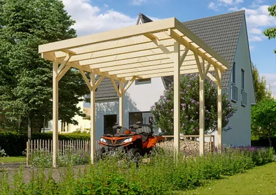 Produktbild von Wohnmobil-Carport Columbus I 4,57x5,00 m - inklusive hochwertigem Stahltrapez