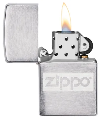 Produktbild von Zippo Sturmfeuerzeug Flachmann Set Brushed Chrome Nachfüllbar Windfest USA