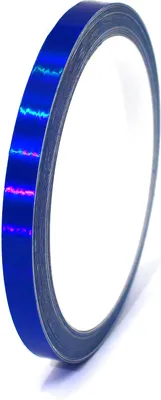 Produktbild von 10m Zierstreifen 12mm Hologramm Blau Dekorstreifen Auto Motorrad Boot Modellbau Klebestreifen
