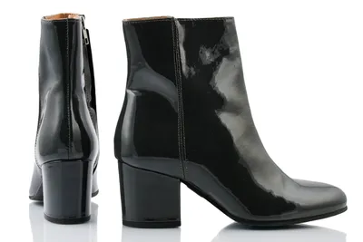 Produktbild von Stiefel aus natürlichem Leder mit Leder-Innenausstattung, Blockabsatz und Reißverschluss, Größe 37
