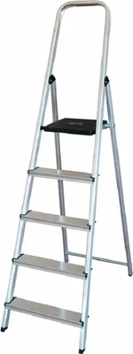 Zdjęcie produktu dla 5-stopniowa składana drabina aluminiowa EDM (45 x 10,5 x 172 cm)