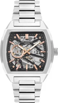 Produktbild von Herrenuhr LEE COOPER LC07976.350 in Marineblau mit modischem Skelett-Design.