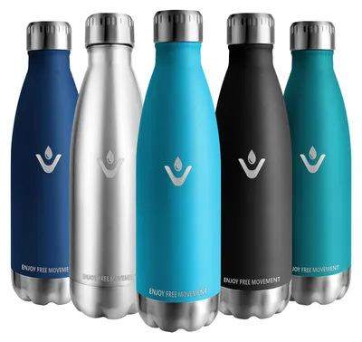 Imagen del producto de Termo de acero inoxidable, 500 ml, sin BPA, a prueba de fugas, ideal para llevar
