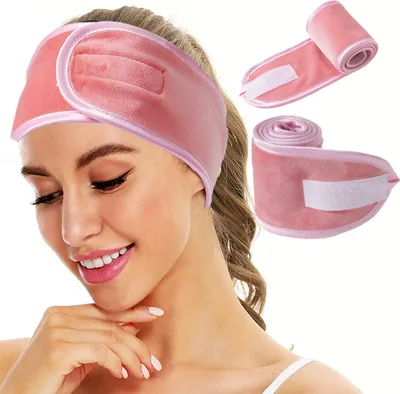 Immagine prodotto di INF Nuovo Cerchietto per Trucco Double-Face - Comfort Ottimale Rosa