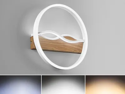 Produktbild von Moderne LED Deckenleuchte & Wandleuchte Weiß, Lichtfarbe einstellbar Ø 40cm