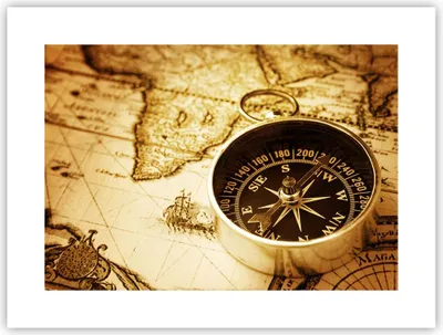 Produktbild von Poster - Poster ohne Rahmen - Kompass alt reisen Reise - 40x30 cm - Wand Bild - Wanddeko - Wandbilder - Kunstposter - Wandposter - Bilder - Kunstdruck - Wanddekoration - Wandbild - P2XAA40x30-2103