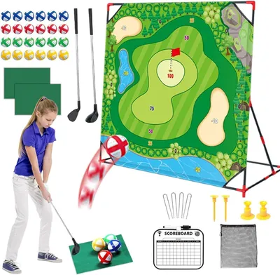 Immagine prodotto di Set completo multifunzione per golf, adatto sia per interni che per esterni, con borsa da trasporto