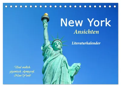 Produktbild von New York Ansichten - Literaturkalender (Tischkalender 2027 DIN A5 quer), CALVENDO Monatskalender
