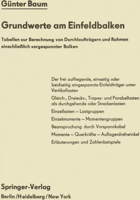 Produktbild von Grundwerte am Einfeldbalken