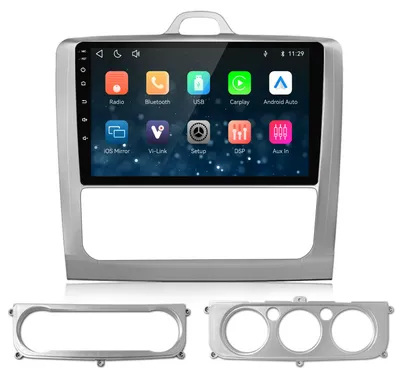 Immagine prodotto di Autoradio da 9 pollici per Ford Focus MK2 (2004-2011), sistema operativo Linux, compatibile con CarPlay e Android Auto, radio con Bluetooth, Wi-Fi e RDS. Telecamera opzionale. Vi Link