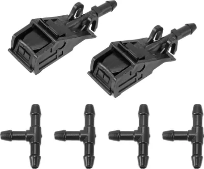 Produktbild von Windschutzscheiben-Waschdüsen-Kit für Volkswagen Polo Hatchback 1.2 Windschutzscheiben-Sprühdüsen Wischer-Sprüh-Waschdüse Nr. 6E0955985A 4 Stück T-Schlauchverbinder