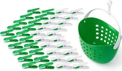Immagine prodotto di Mollette morbide, 40 pezzi, classiche verde-bianche