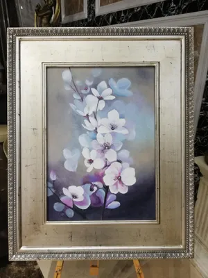 Image de Peinture à l'huile, motif floral, tableau, œuvre d'art, peinture à l'huile, tableau encadré,