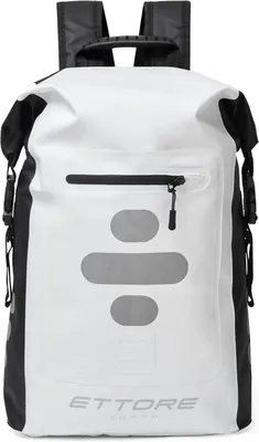 Productafbeelding van Fietsrugzak 25 liter waterdicht, zwart met wit reflecterend patroon
