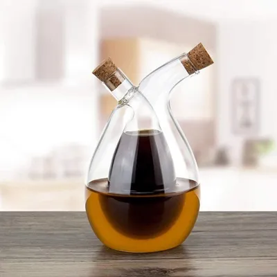 Image de Distributeur 2 en 1 pour huile et vinaigre, en verre