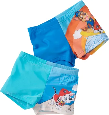 Produktbild von Paw Patrol Badehose für Jungen Schwimmhose Badekleidung Hose Kinder Blau (2er Pack) 98-104