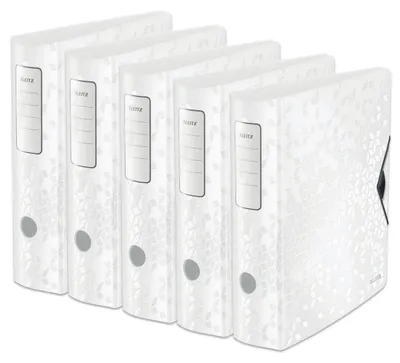 Productafbeelding van Leitz - Mapentas Leitz Wow Active 180°, 80 mm, PP, A4, wit | 1 stuk | 5 stuks