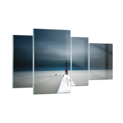 Produktbild von Bilder auf glas - 4 Teile - Turm Strand Himmel - 120x70cm - Glasbilder - Wandbilder - Bilder - zum Aufhängen bereit - Wanddekoration aus Glas - Glas Bilder - Wandbild auf Glas - GDL120x70-4988