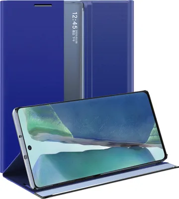 Image de Galaxy Note 20 Case, Slim Flip Leather Case with Window and Stand for Samsung Galaxy Note 20 blue