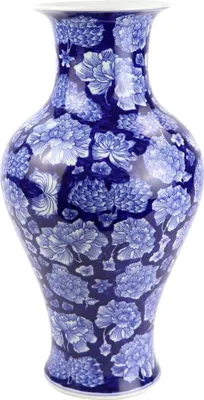 Immagine prodotto di Fine Asianliving Vaso cinese Porcellana Peonia Blu Navy D19xH36cm Vaso decorativo Vaso di fiori Vaso orientale in ceramica Vaso di decorazione Vaso moderno da tavolo Vaso di decorazione