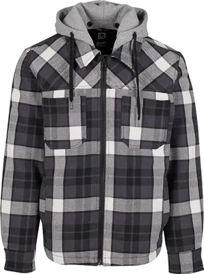 Image de Top Heavy Twill blouson blanc-noir à carreaux, S