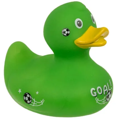 Produktbild von Badeente Fussball im Blister grün 9 cm