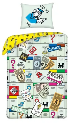 Immagine prodotto di HALANTEX Lenzuola in busta Monopoly Go Cotone, 140/200, 70/90 cm