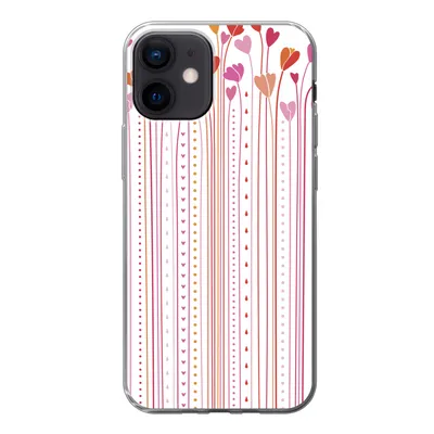 Produktbild von MuchoWow® Handyhülle Schutzhülle Hülle für iPhone 12 Eine Illustration der wachsenden Herzen Silikon Softcase Handy Hülle - Schutzhülle