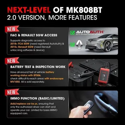 Obrázek produktu pro Autodiagnostický přístroj, černý OBD2 skener, vyhledávání chyb