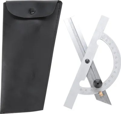 Obrázek produktu pro 100 x 150 mm uhlíková ocel, nastavitelný úhloměr, pravítko, měřicí a měřící nástroj