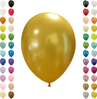 Produktbild von Luftballons ca. 27 cm Naturlatex Ballons, 100 Stück, Metallic Gold