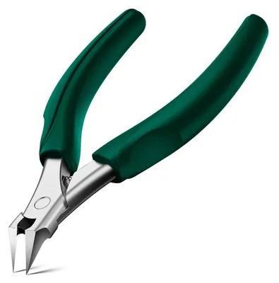 Immagine prodotto di Pinza per unghie dritta, verde, per unghie spesse e unghie incarnite | Acciaio inossidabile | Manico ergonomico