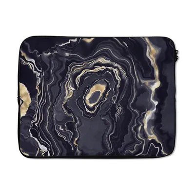 Produktbild von MuchoWow® Laptop Hülle 15 Zoll Marmor - Geode - Achat - Gold Laptoptasche - Laptoptasche - Sleeve - Rundum-Schutz