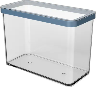 Produktbild von Premium Dose rechteckig 2,1 l LOFT, Farbe:Transparent / Horizon blau
