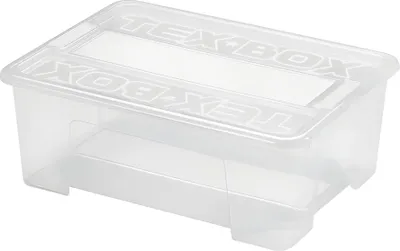 Produktbild von Aufbewahrungsbox TexBox mit Deckel transparent 38x28x14cm
