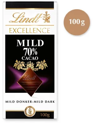 Obrázok produktu pre Lindt Excellence Mild 70% kakao 100g - jemná horká čokoláda, vysoká kvalita