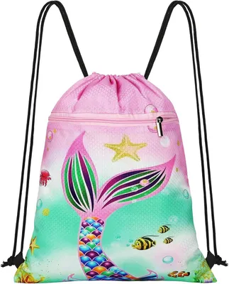 Imagen del producto de Bolsa deportiva para niños, de 33,5 x 41 cm, con diseño de mochila, ideal para gimnasia y natación
