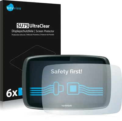 Produktbild von 6x Für TomTom GO 6000 Schutzfolie Savvies Displayschutz Display Schutz Folie Klar Transparent