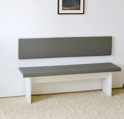 Produktbild von XXL Wandkissen mit Montage-Set 150cm x 30cm passend zu Klemmkissen versch. Farben, Farbe:grau