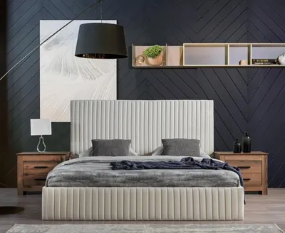 Immagine prodotto di Letto imbottito moderno Letti Letto matrimoniale Struttura letto Letto matrimoniale 180x200 Beige