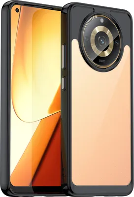 Produktbild von Schutzhülle für Realme11 5G Klar Rückseite Stoßfeste TPU Silikon Bumper Hülle Schwarz