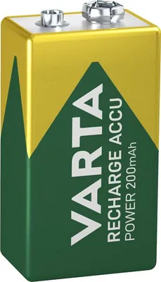 Zdjęcie produktu dla Varta 56722, Bateria do ponownego naładowania, 9V, Niklowo-metalowo-wodorkowa (NiMH), 8,4 V, 1 szt., 200 mAh