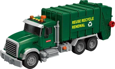 Obrázok produktu pre Luna smetiarske auto Mega Truck nákladné auto s funkčným svetelným zvukom vrátane odpadkových košov