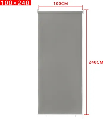 Image de UISEBRT Store extérieur vertical Store pare-vue Store pare-soleil Store balcon Store pare-vue Fonction thermique 100 X 240cm Gris