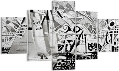 Produktbild von Bild auf Leinwand - Leinwandbild - Abstraktion modern - 125x70cm - Wand Bild - Wanddeko - Leinwanddruck - Bilder - Kunstdruck - Wanddekoration - Leinwand bilder - Wandkunst - EA125x70-3479