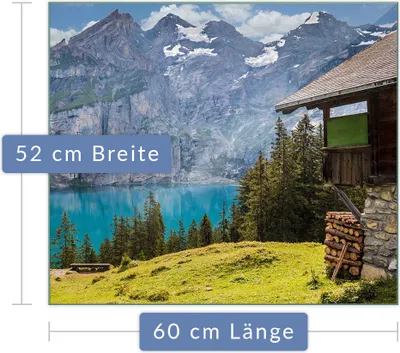 Produktbild von Herdabdeckplatte Abdeckung Glaskeramikfeld Abdeckplatte 1-Teilig 60x52 Natur Glas