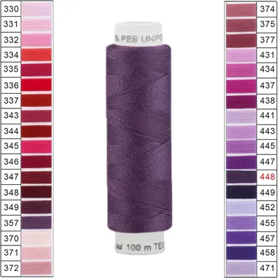 Produktbild von Nähgarn 10 x 100m Unipoly 120 Tex14x2 Universalnähgarn Allzweckgarn Polyester 2v6 Farbwahl, Farbe:448