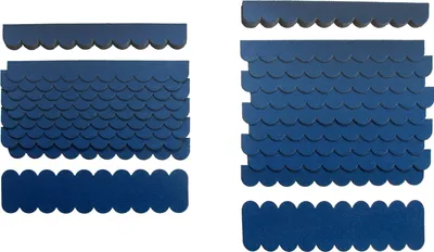Produktbild von Mini-Dachschindeln Blau, Bitumen, Pappe, Vogelhaus, Vordach, Firsten, Sandkasten, Spielhaus, Hundehütte