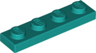 Produktbild von LEGO: 50 Stück Platte 1x4 in dunklem Türkis