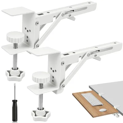 Productafbeelding van Tafelverlengstuk - Opklapbaar - Bureauverlengstuk - Wit